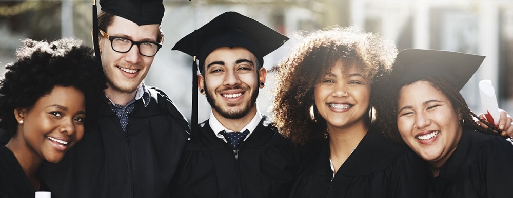graduating group of people