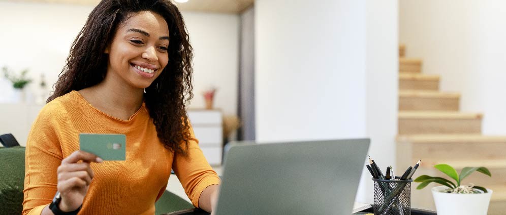 Woman with credit card