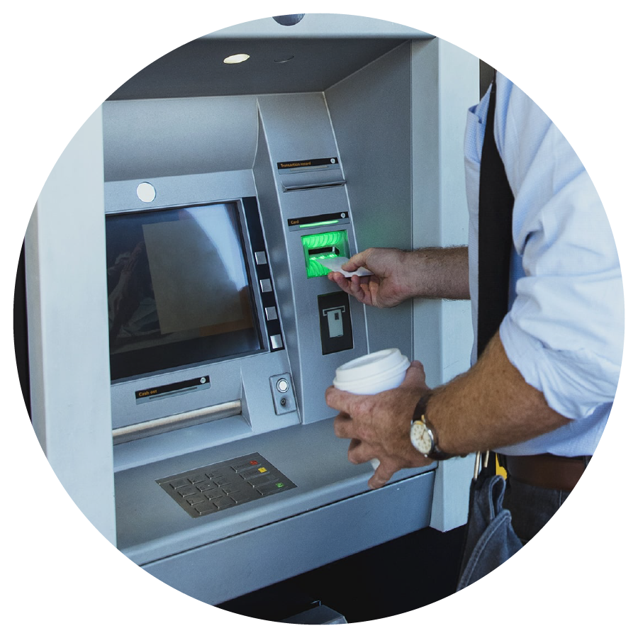 Man at an ATM