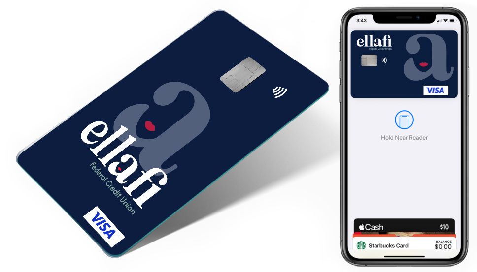 Ellafi debit card on phone