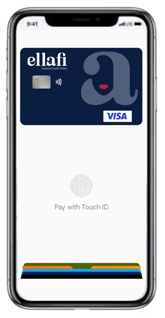 Cell phone displaying Apple Pay app