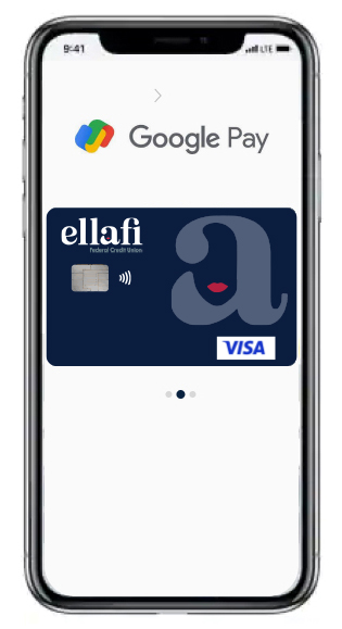 Cell phone displaying Android Pay App