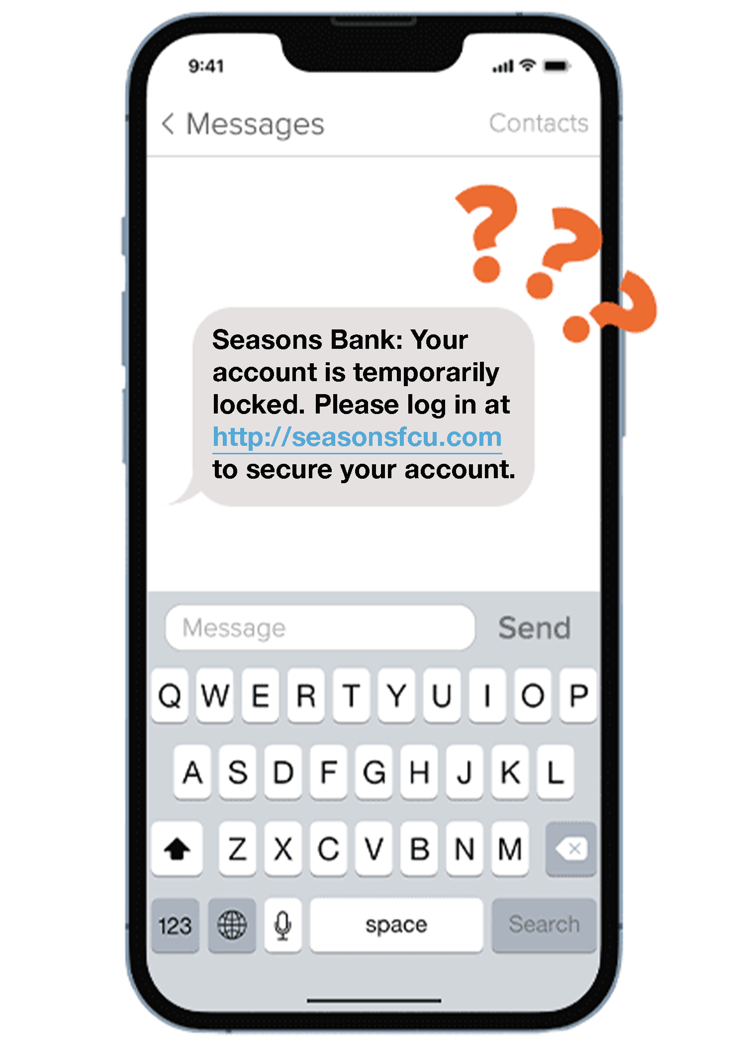 scam text message example