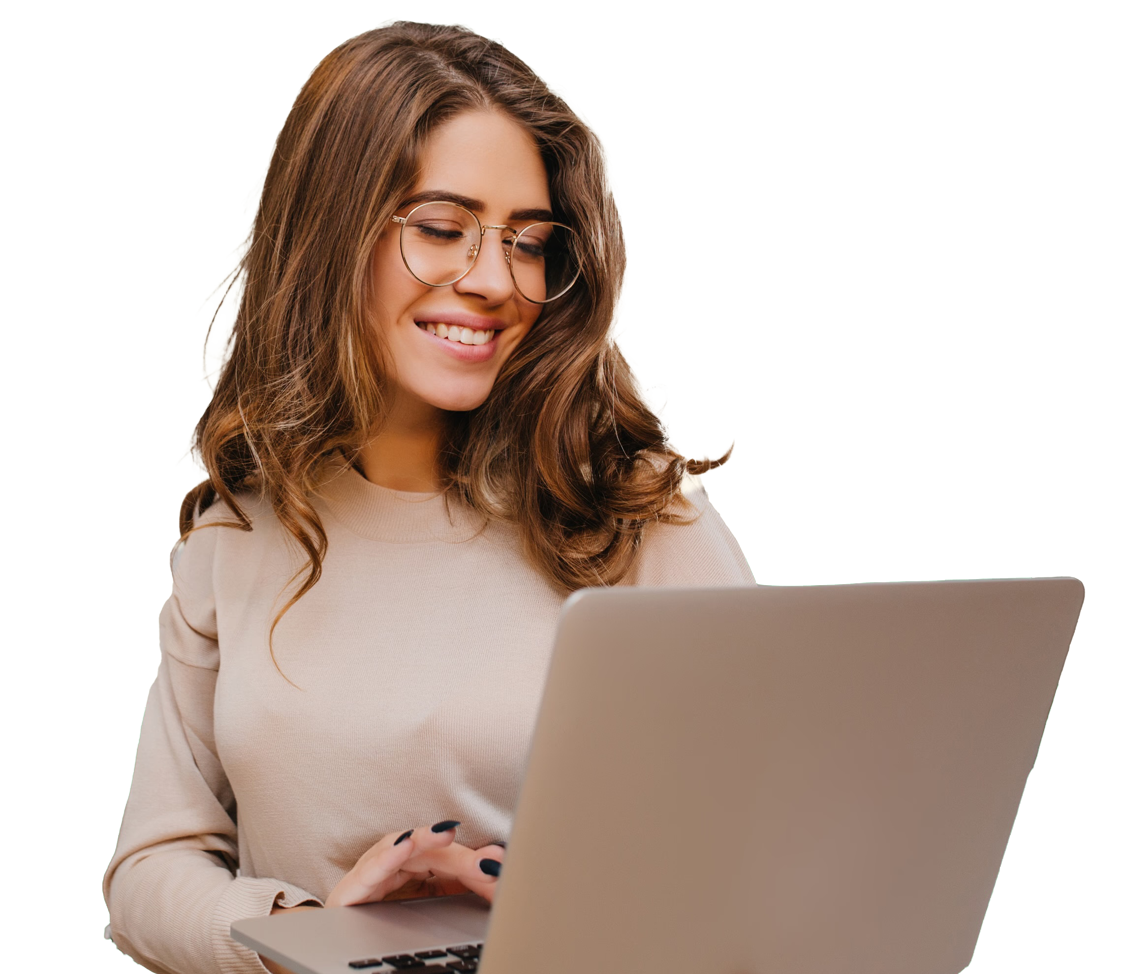 Woman on computer